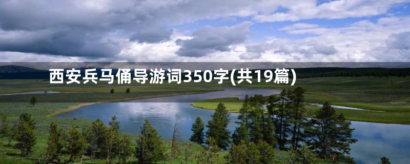 西安兵马俑导游词350字(共19篇)