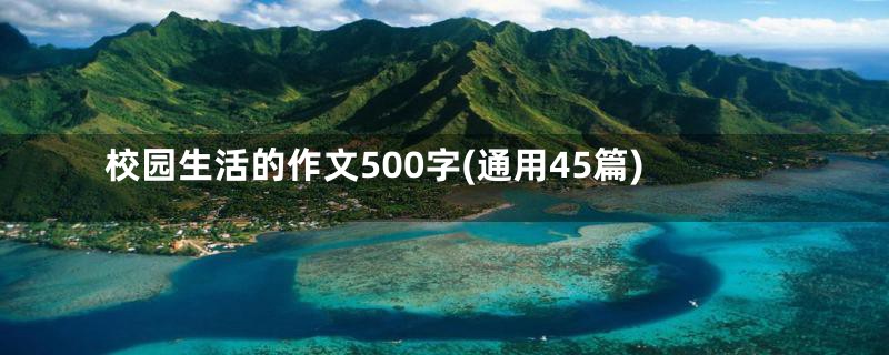 校园生活的作文500字(通用45篇)