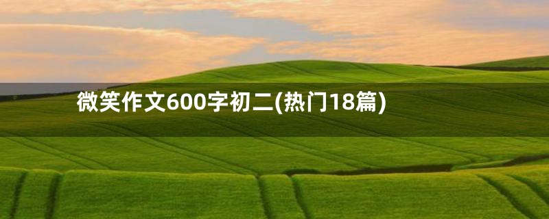 微笑作文600字初二(热门18篇)