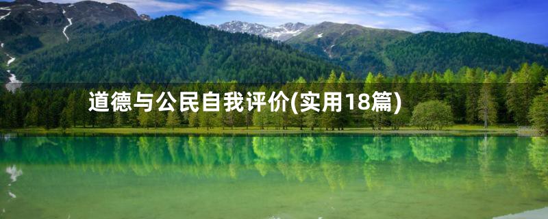 道德与公民自我评价(实用18篇)