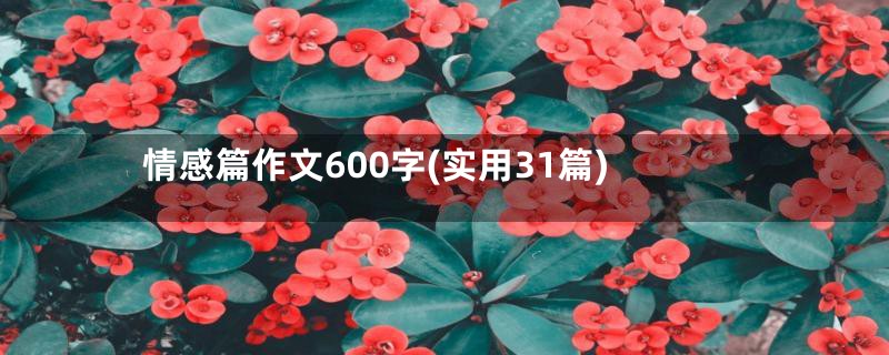 情感篇作文600字(实用31篇)