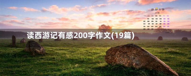 读西游记有感200字作文(19篇)