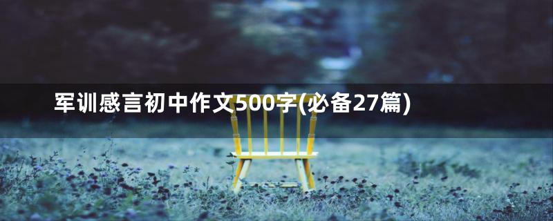 军训感言初中作文500字(必备27篇)